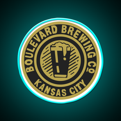 90S Boulevard Beer Co Bottle Cap Beer Bar Decor Led Neon Sign Rgb Color - Size and dimension reference