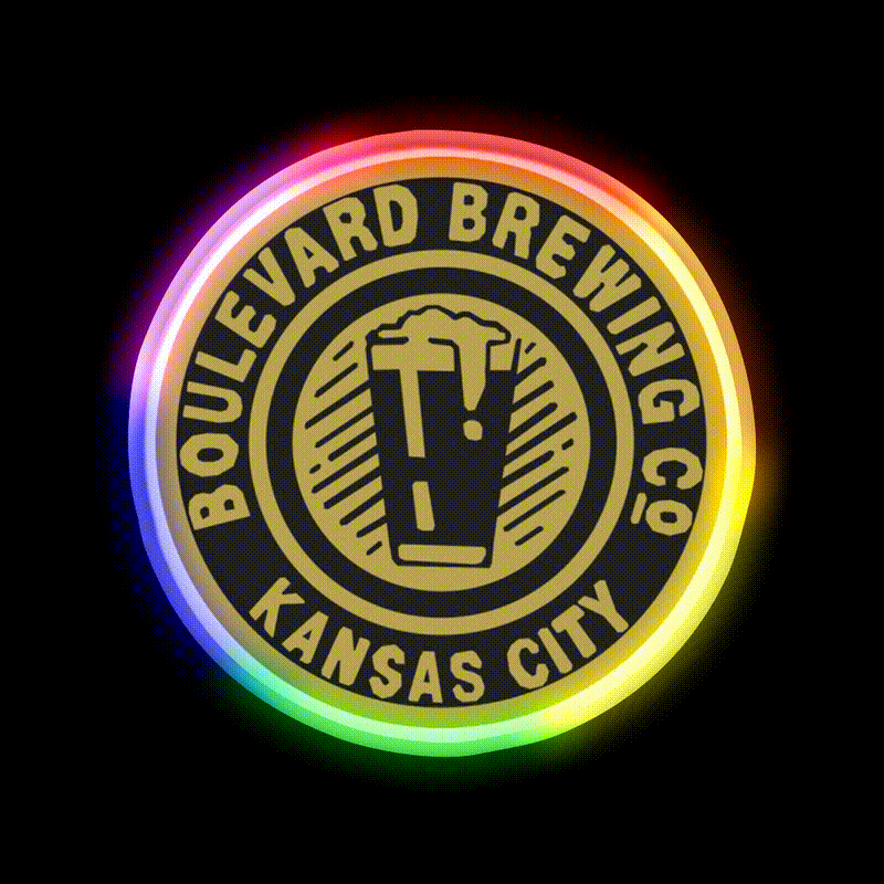 90S Boulevard Beer Co Bottle Cap Beer Bar Decor Led Neon Sign Rgb Color - LED neon sign close-up detail