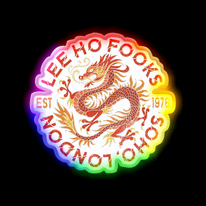 90S China Restaurent Asian Cultural Led Neon Sign Rgb Color - LED neon sign close-up detail