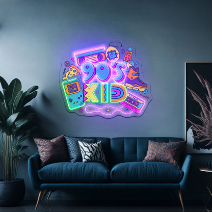 90s Kid Neon Signs For Led Signs For Business Artwork