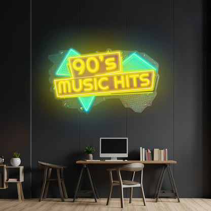 90s Music Hits Custom Led Signs Artwork For Sale - Shineneon