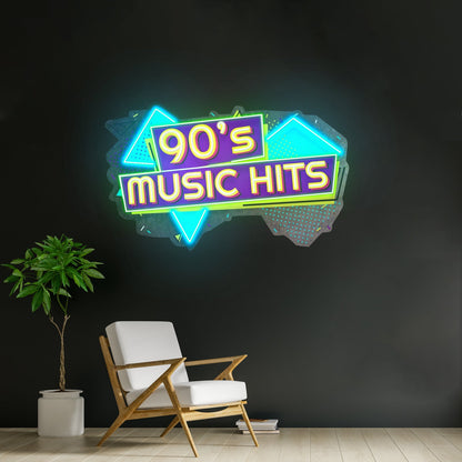 90s Music Hits Custom Led Signs Artwork For Sale - Shineneon