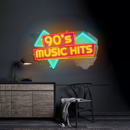 90s Music Hits Custom Led Signs Artwork For Sale - Shineneon
