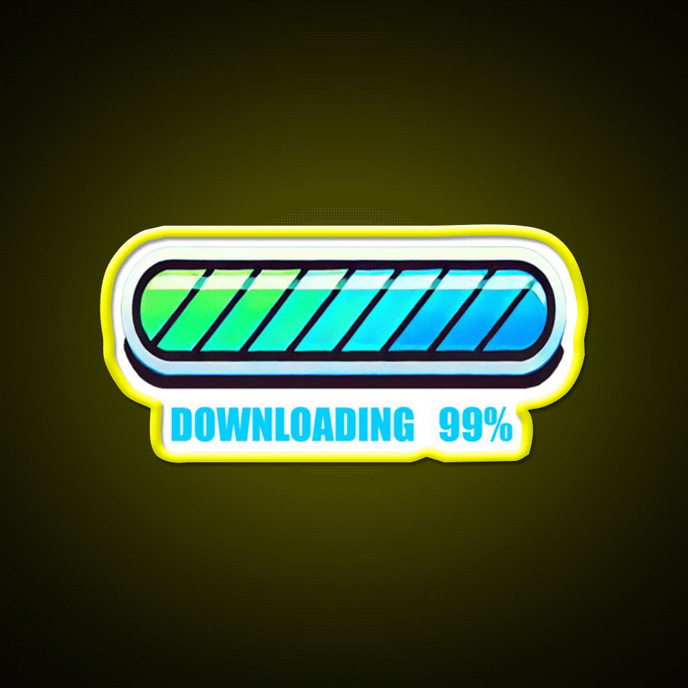 99 Persent Downloading Man Cave Bar Led Neon Sign Rgb Color