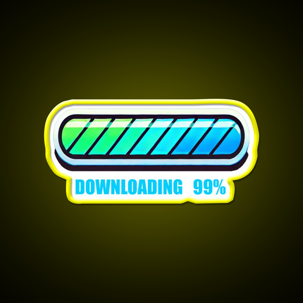 99 Persent Downloading Man Cave Bar Led Neon Sign Rgb Color