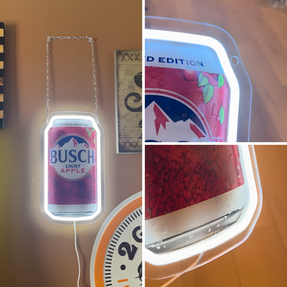 Apple Beer Can USB LED Neon Sign Beer Can for Man Cave Bar Garage Party