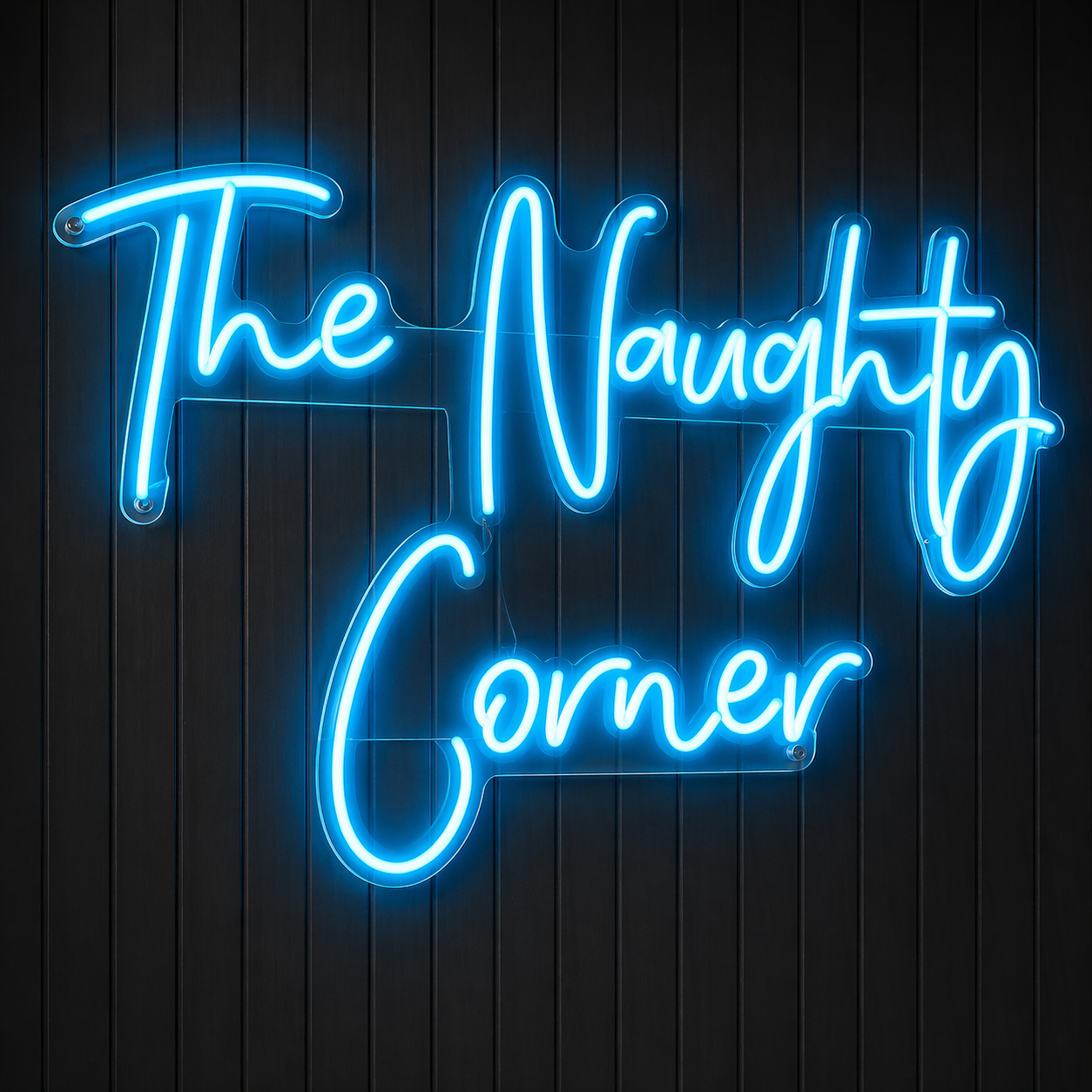 The Naughty Corner LED Neon Sign for Bedroom, Bar & Party Room Decor