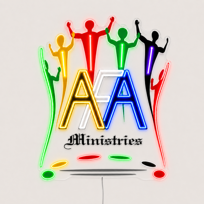 AFA Ministries Multicolor Church Logo Custom LED Neon Sign
