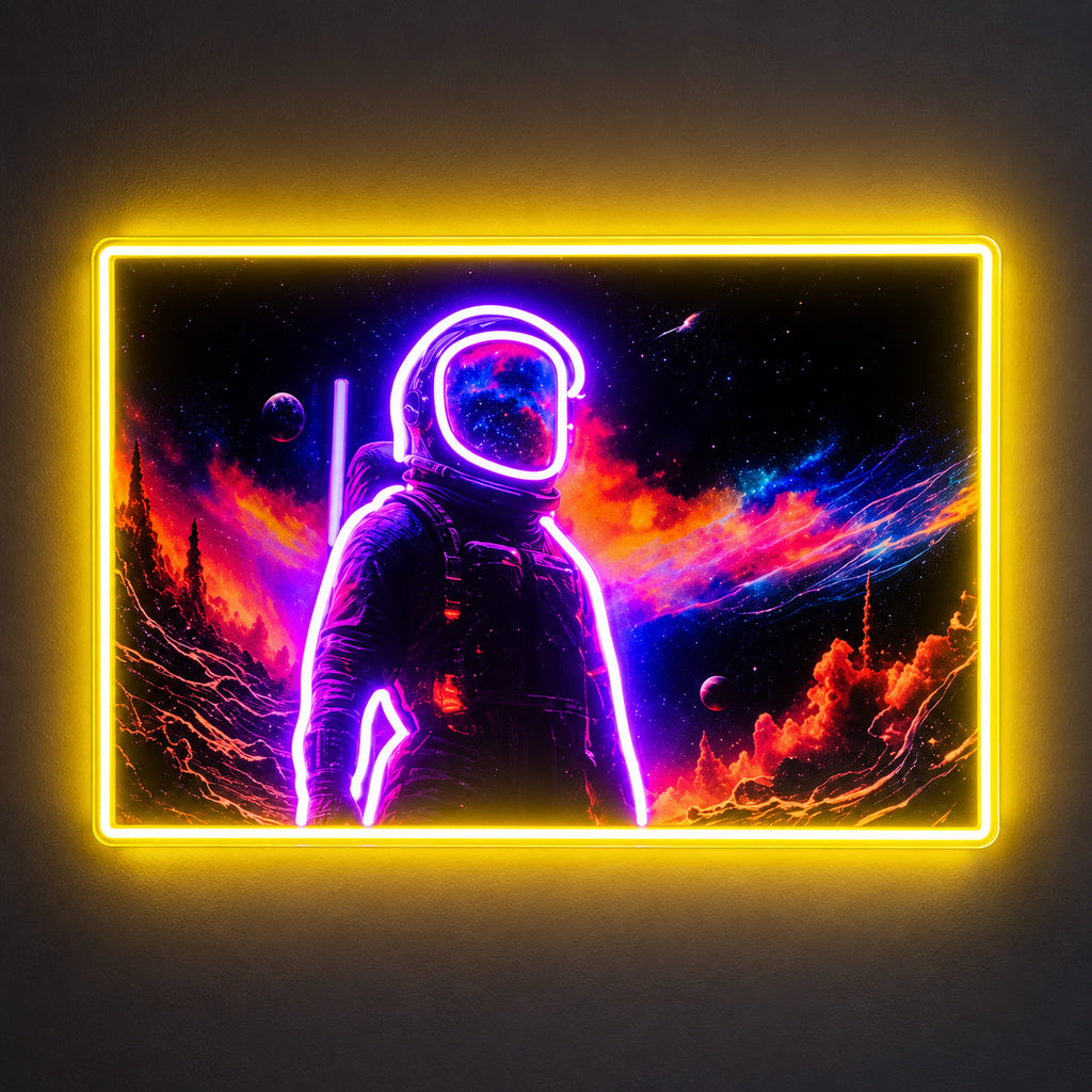 Astronaut Art Frame LED Neon Sign image 1