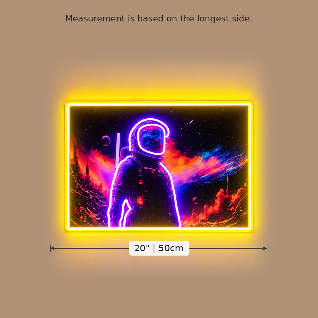 Astronaut Art Frame LED Neon Sign image 5