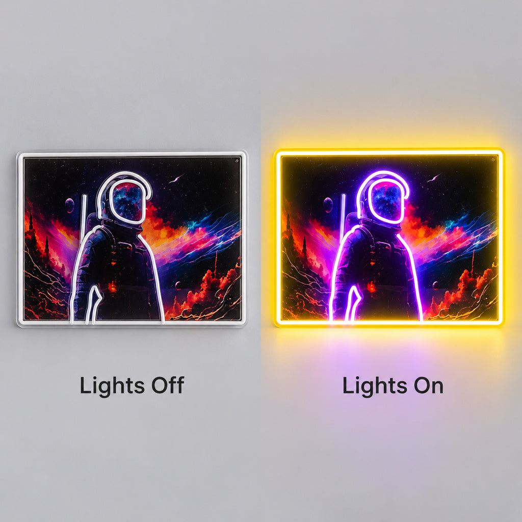 Astronaut Art Frame LED Neon Sign image 3
