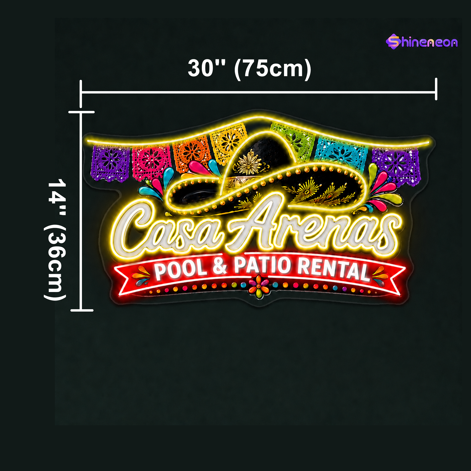Casa Arenas’s Custom Led Neon Sign with 30-inch