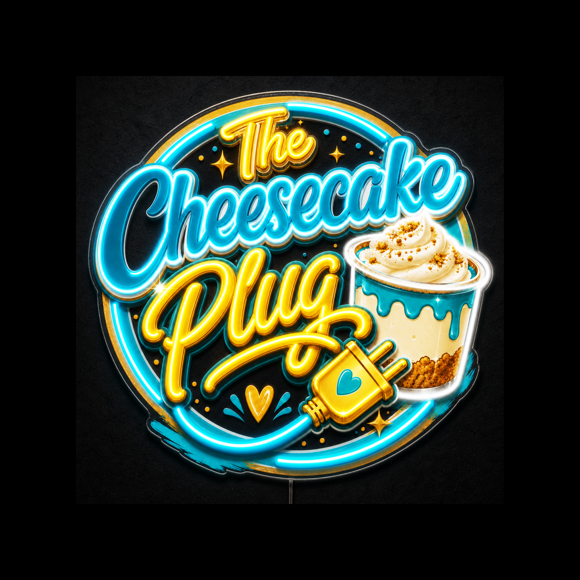 Cheesecake Plug Custom LED Neon Sign