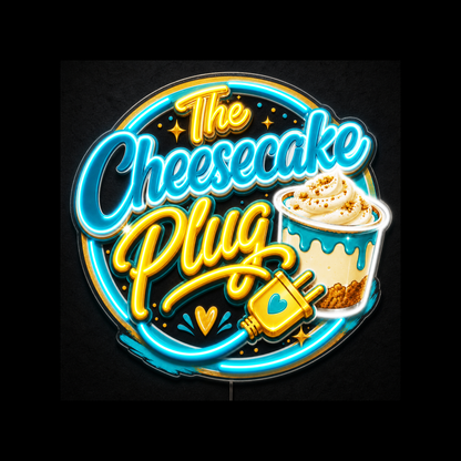 Cheesecake Plug Custom LED Neon Sign