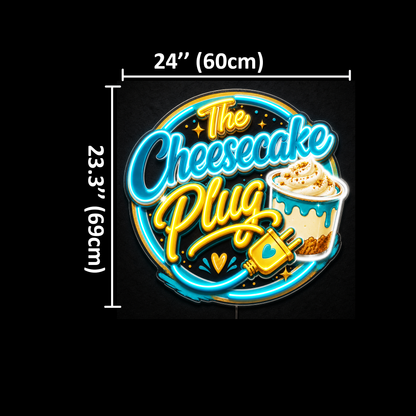 Cheesecake Plug Custom LED Neon Sign