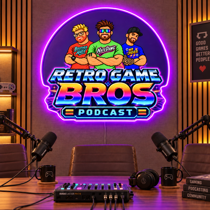 RETRO GAME BROS Custom LED Neon Sign RGB Mode
