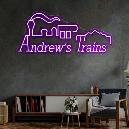 Andrew's Trains Custom Neon Sign