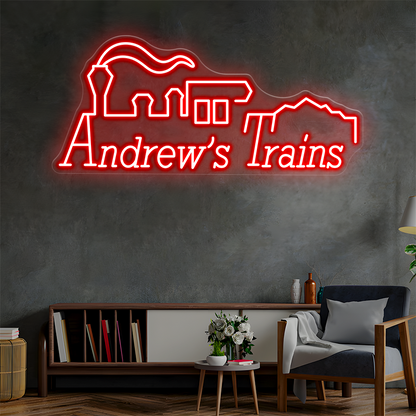 Andrew's Trains Custom Neon Sign