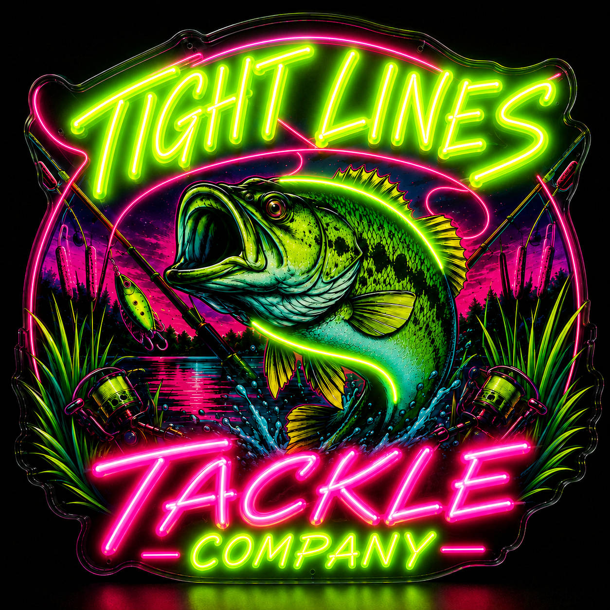 TIGHT LINES TACKLE Custom LED Neon Sign