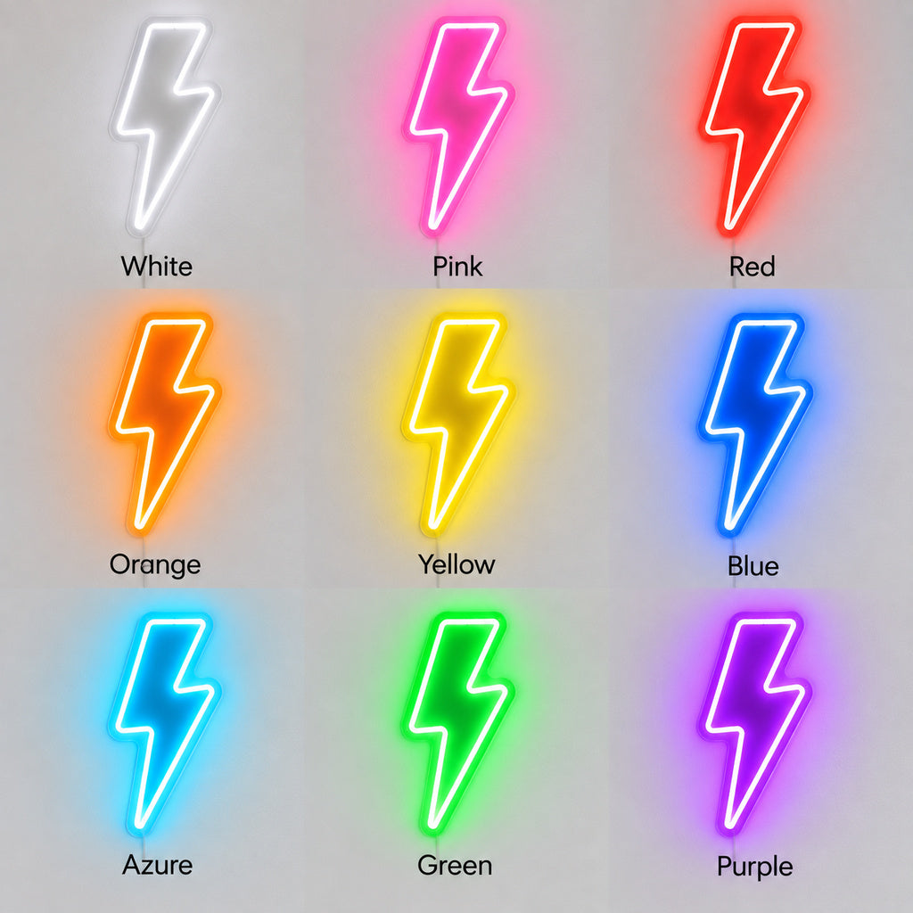 Blue Lightning Bolt LED Neon Sign image 4