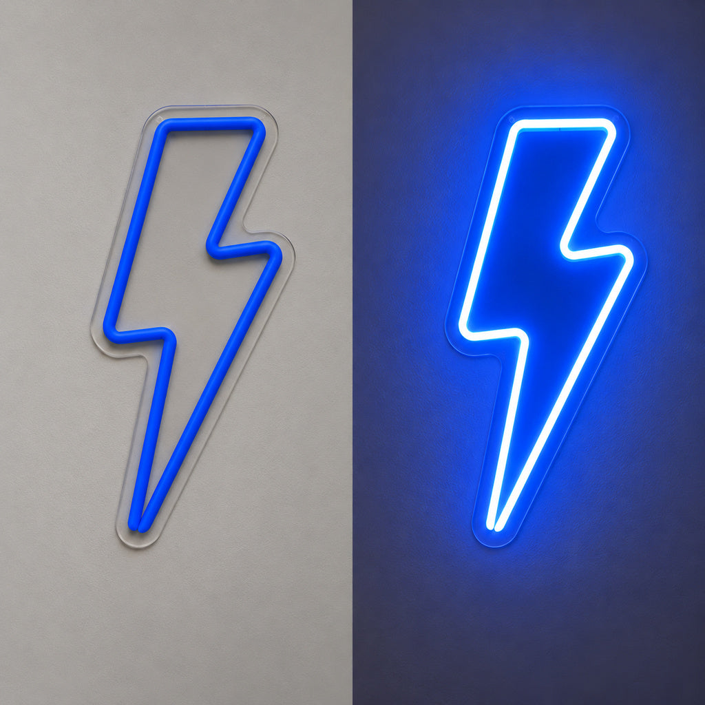 Blue Lightning Bolt LED Neon Sign image 3