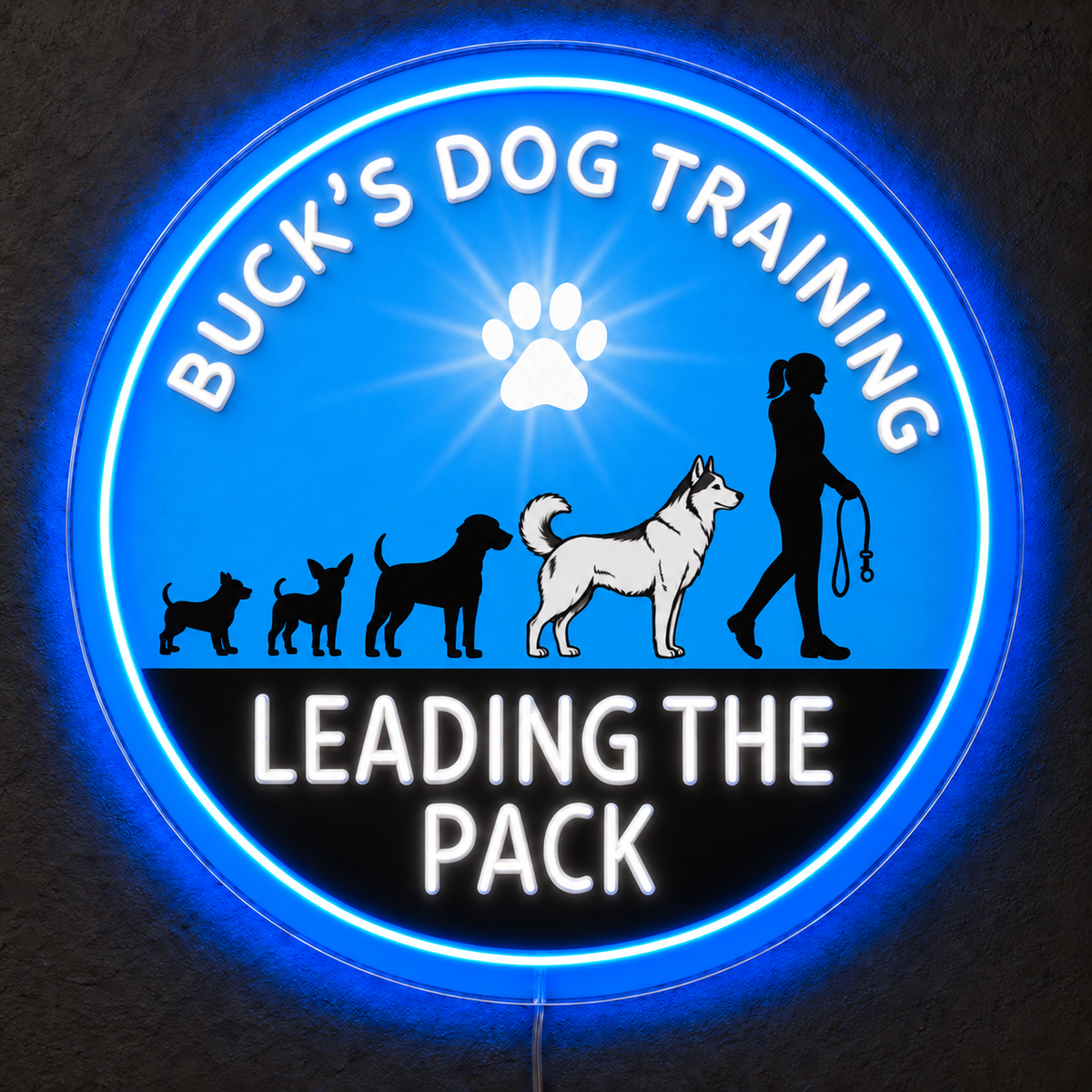 BUCK'S DOG TRAINING Custom LED Neon Sign