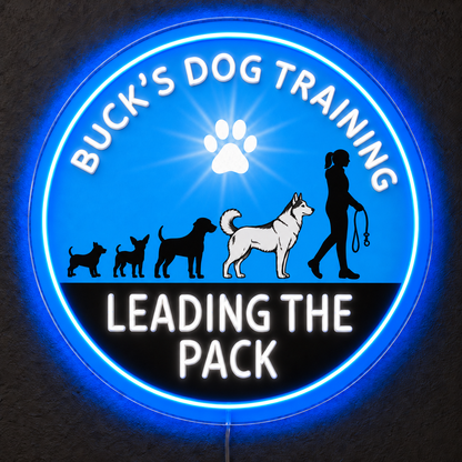 BUCK'S DOG TRAINING Custom LED Neon Sign