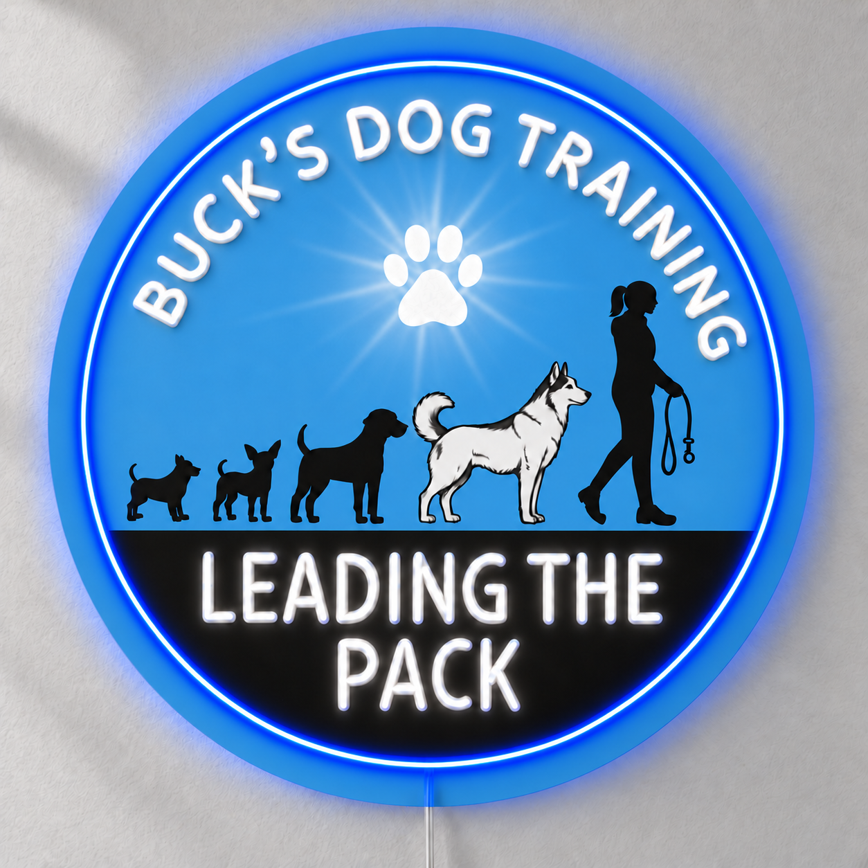 BUCK'S DOG TRAINING Custom LED Neon Sign