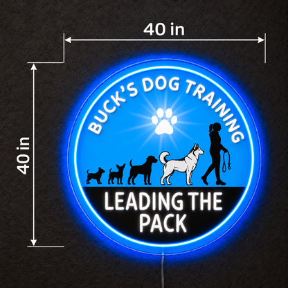 BUCK'S DOG TRAINING Custom LED Neon Sign