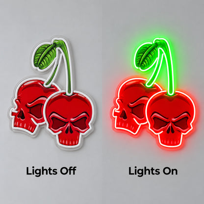 Cherry Skull LED Neon Sign indoor scene