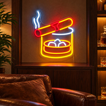 Cigar Ashtray And Cigarette LED Neon Sign image 2
