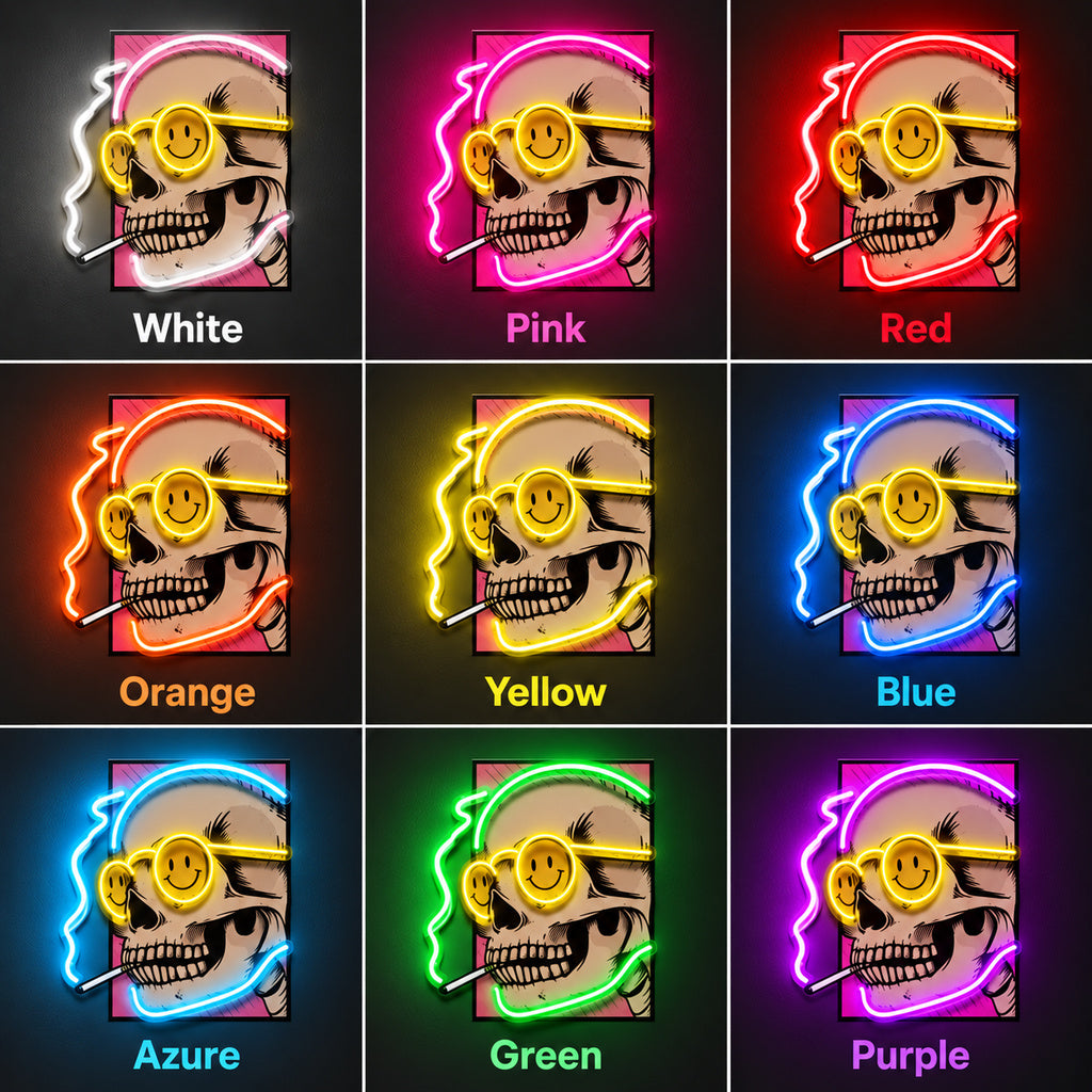Cigarette Skull LED Neon Sign image 4