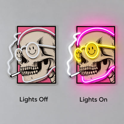 Cigarette Skull LED Neon Sign image 3