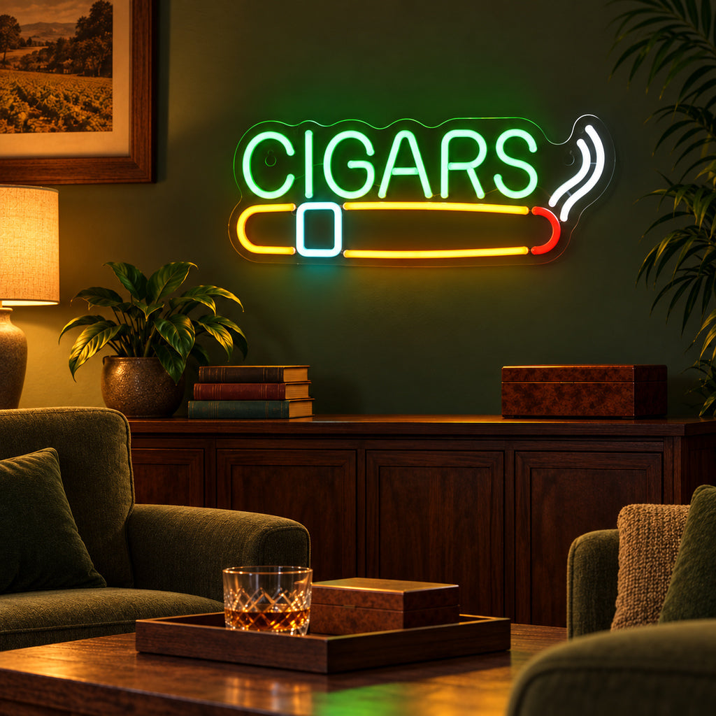 Cigars And Single Cigar LED Neon Sign image 2