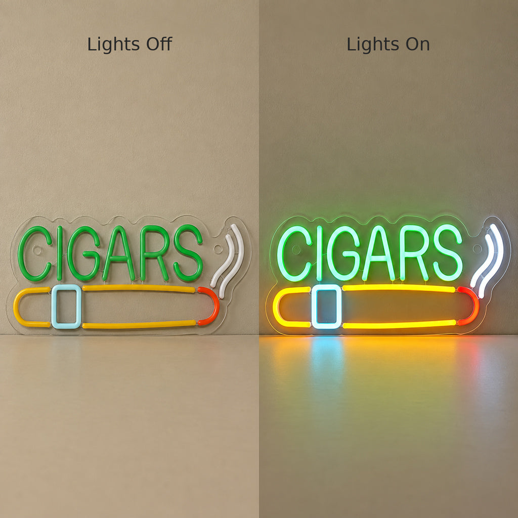 Cigars And Single Cigar LED Neon Sign image 3