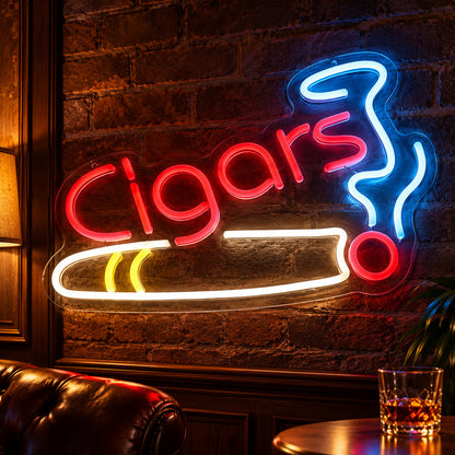 Cigars And Smoke LED Neon Sign image 1