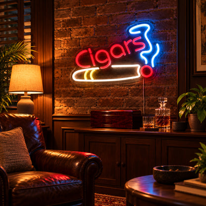 Cigars And Smoke LED Neon Sign image 2