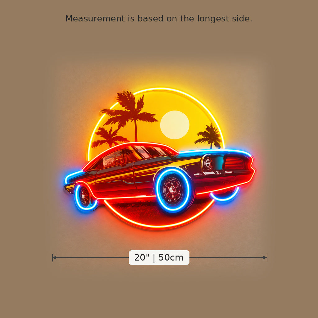 Classic Car Sunset LED Neon Sign image 5