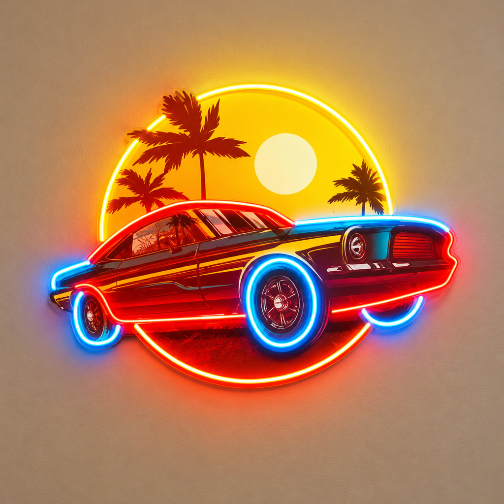 Classic Car Sunset LED Neon Sign image 6