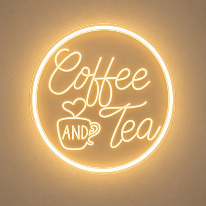 Coffee And Tea Circle LED Neon Sign image 6