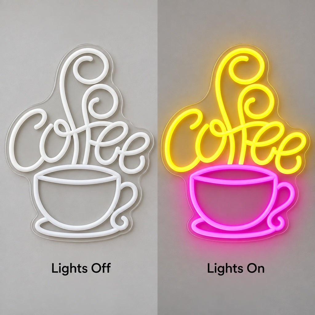 Coffee Cup Script LED Neon Sign image 3