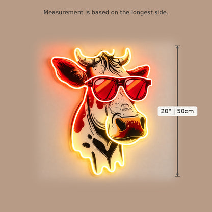 Cow With Sunglasses LED Neon Sign image 5