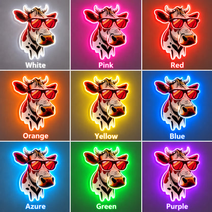 Cow With Sunglasses LED Neon Sign image 4