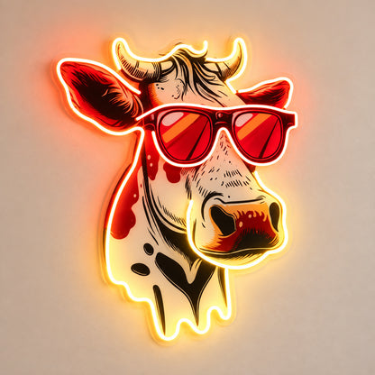 Cow With Sunglasses LED Neon Sign image 6