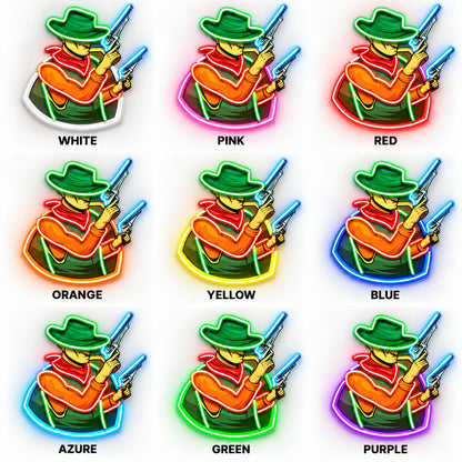 Cowboy With Pistols LED Neon Sign image 4