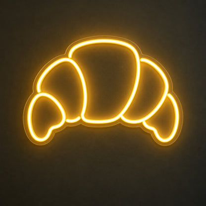 Croissant Outline LED Neon Sign image 1