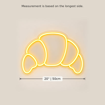 Croissant Outline LED Neon Sign image 5
