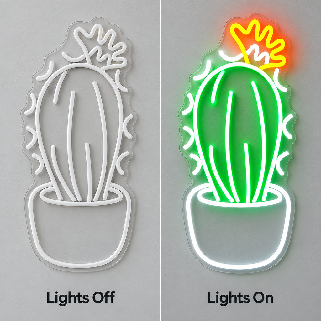 Crowned Cactus LED Neon Sign image 3