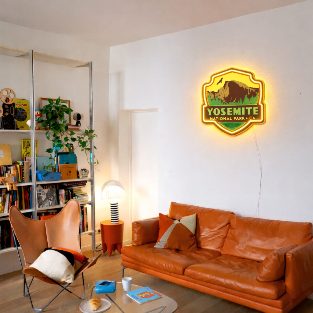 ShineNeon™ Yosemite National Park LED Neon Sign - Half Dome Nature Vibe Wall Decor for Bedroom Man Cave & Gift