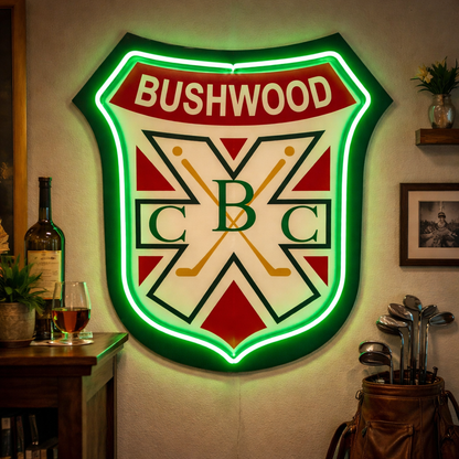 ShineNeon™ Bushwood Country Club LED Neon Sign - Retro Golf Decor for Man Cave